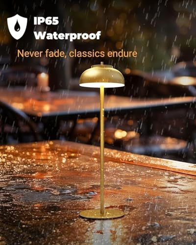 Cordless Table Lamps, Rechargeable LED Touch Lamp, Gold, 4 Pack - color: Gold-Set of 4