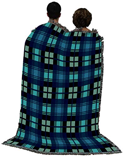 Pure Country Weavers Plaid Blanket Black Watch Tartan - Patterns Gift Tapestry Throw Woven from Cotton - Made in the USA (72x54) - color: Black Watch