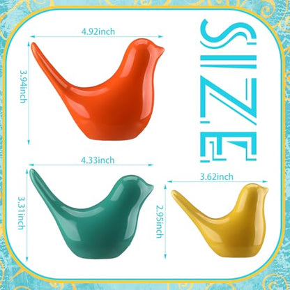 AceOrbit 3 Pcs Mid Century Modern Decor Midcentury Ceramic Birds - style: Classic