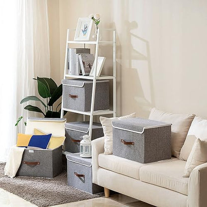 Yawinhe Collapsible Storage Bins,Grey,13.0x9.0x7.9in,1-Pack - color: Grey, size: M/(1 Pack)