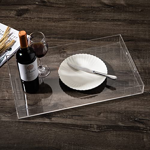 Sooyee Clear Acrylic Serving Tray, 16" x 12" - color: Clear