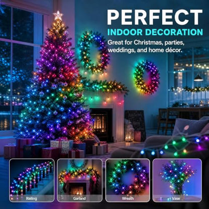 Dazzle Bright 33FT 100 LED Color Changing Christmas Halloween Lights - color: RGB (Red, Green, Blue)