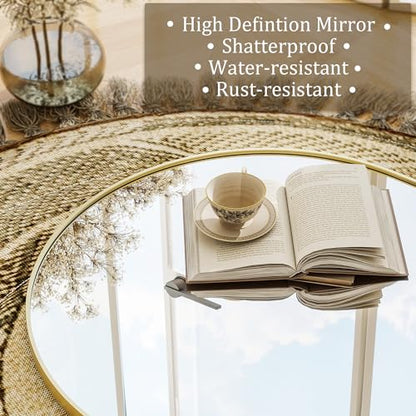 Matte Gold Arched 64"x21" Mirror Full Length Leaning Hanging - color: Gold, size: 64"L x 21"W