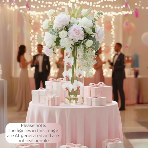 Liotww Extra Large Clear Plastic Flower Vase, Acrylic Cylinder Floor Vases - color: Xxl 3 Clear-f