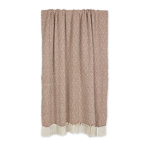 DII Diamond Throw Collection Cotton Woven, 50x60, Cinnamon - color: Cinnamon, size: 50x60"