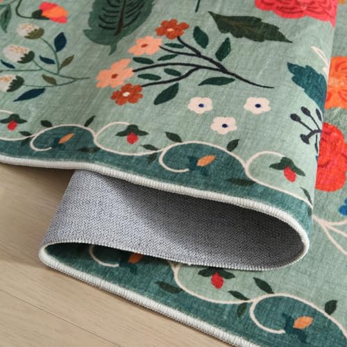 Rugcomf Runner Rug 2x5 Washable, Green - color: Green, size: 2' x 5' (Rectangular)