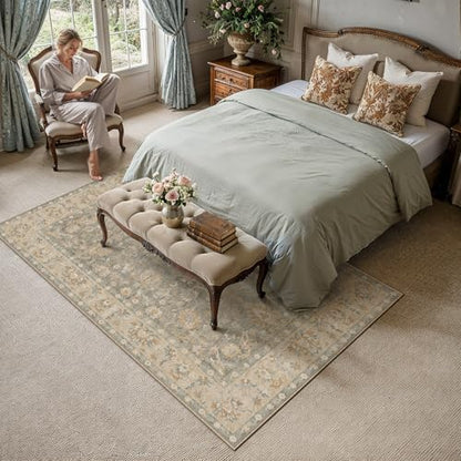 HUGEAR 6x9 Brown Neutral Area Rug - color: Brown, size: 6' x 9' (Rectangular)