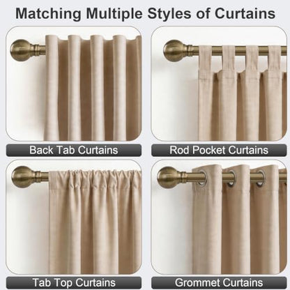 Antique Bronze Curtain Rods 16-120 Inch Heavy Duty 1 Inch Diameter - color: Bronze, size: 16"-120"|1 Pack