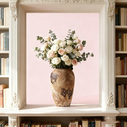 Ceramic Rustic Vases, Stoneware jug,11 inch Terracotta Table Vase Pots