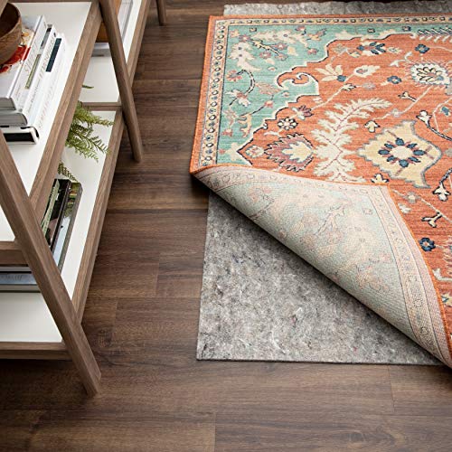 Mohawk Home Non Slip Rug Pad 5' x 8'- 1/4" Thick Felt + Latex Rubber Gripper - Dual Surface Cushion for Hardwood, Carpet, Tile Floors, Made in USA - size: 5' x 8' (Rectangular), style: 1/4 Inch Dual Surface Rug Pad