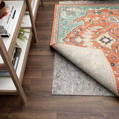 Mohawk Home Non Slip Rug Pad 5' x 8'- 1/4" Thick Felt + Latex Rubber Gripper - Dual Surface Cushion for Hardwood, Carpet, Tile Floors, Made in USA - size: 5' x 8' (Rectangular), style: 1/4 Inch Dual Surface Rug Pad