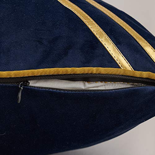 Avigers Throw Pillow Cover 20 x 20 Inch, Blue, Velvet, Hidden Zipper - color: Blue, size: 20" x 20" (Pack of 1)