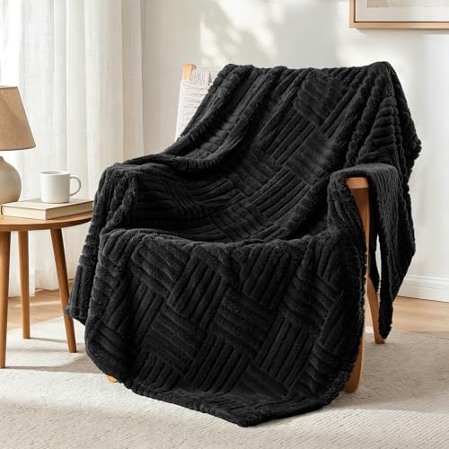 Whale Flotilla Lightweight Fleece Throw Blanket for Couch, Black - color: Black, size: Throw(50x60 Inch)