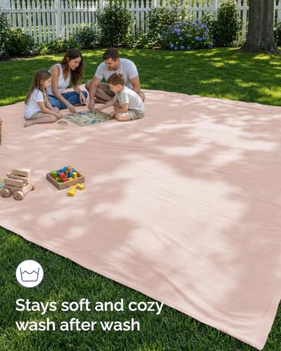 Fleece Blanket Oversized King - Ultra-Soft Warm Flannel Blanket - Rosewater - color: 16 - Rosewater, size: Oversized King (120" x 120")
