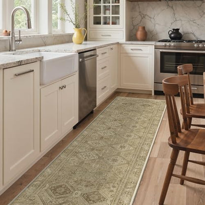 2x5 Runner Rug for Hallway Entryway Kitchen Rug Washable Runner Brown - color: Area Brown, size: 2' x 5' (Rectangular)