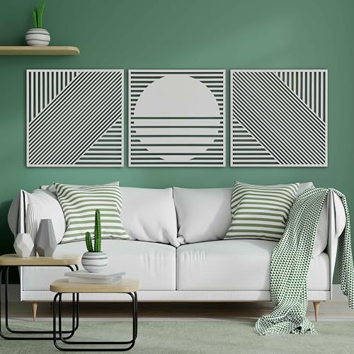 Boho Wall Art Mid Century Modern Style, Large Wood Wall Art for Modern Interiors, Handcrafted Wooden Wall Decoration, Boho Wood Wall Decor