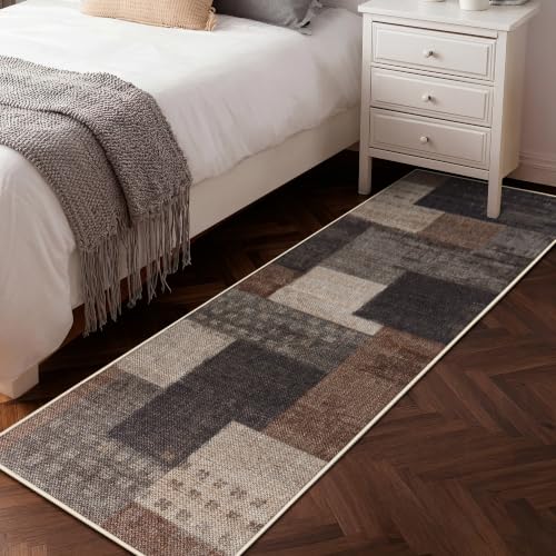 Modern Geometric Carpet Runners for Hallway 6ft, Washable Kitchen Runner - color: Beige, size: 2x6ft