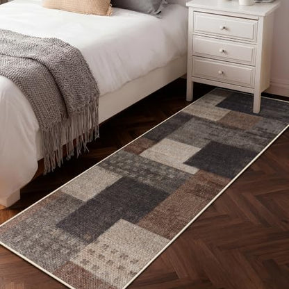 Modern Geometric Carpet Runners for Hallway 6ft, Washable Kitchen Runner - color: Beige, size: 2x6ft
