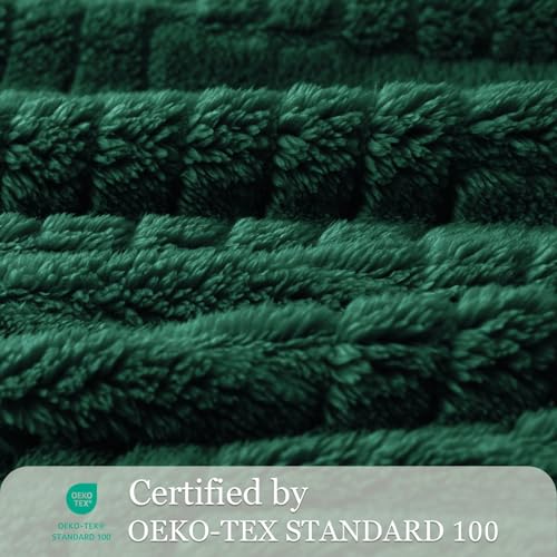 Whale Flotilla Lightweight Fleece Throw Blanket for Couch, Emerald Green - color: Emerald Green, size: Throw(50x60 Inch)