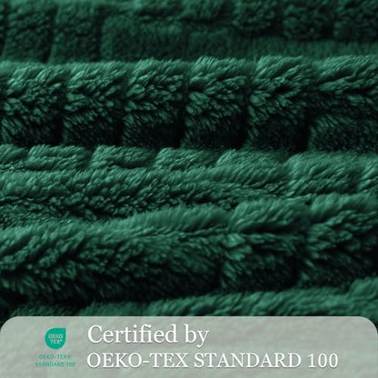 Whale Flotilla Lightweight Fleece Twin Size Blanket for Bed, Emerald Green - color: Emerald Green, size: Twin(60x80 Inch)