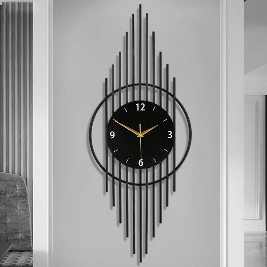 SIN&MI Wall Clock,Decorative Wall Clocks with Silent Quality Quartz Clock Battery Operated,Large Wall Clock for Living Room,Kitchen,Home,Bathroom,Bedroom Wall Decor,11.8x29.5inch,Black - color: 8001-black
