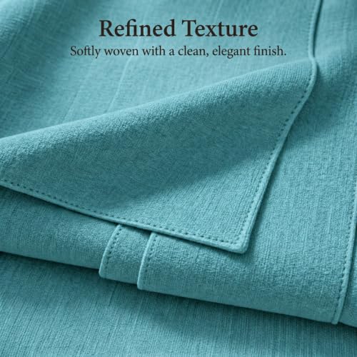 Solid Bed Runner Set,2 Pillow Covers,Teal,70.9x19.7in - color: Teal, size: Twin/Twin XL