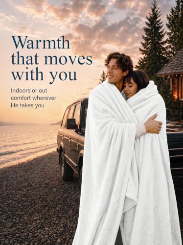 Utopia Bedding Ultra Soft Fleece Bed Blanket Throw Size White (50x60 Inch) - color: White, size: Throw (50x60 Inch)