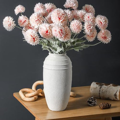Rustic Farmhouse Flower Vase, 12.87 Inch Tall Ceramic Vase - color: 101-5-12.87in