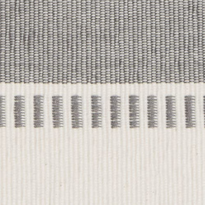 DII Dobby Stripe Table Runner, 13x108 Cool Gray & Cream Background - color: Cool Gray, size: 13x108"