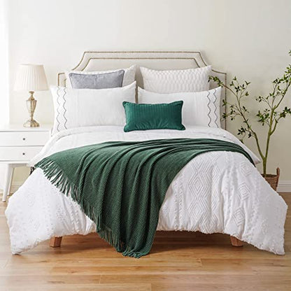 BATTILO HOME Dark Green Throw Blanket for Couch, 50"x60" - color: Dark Green, size: 50 x 60 in.