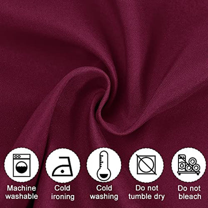 JIUZHEN Burgundy Valance Curtains for Window 1 Panel, 52 x 18 Inches - color: Burgundy, size: 52"W x 18"L (Pack of 1)