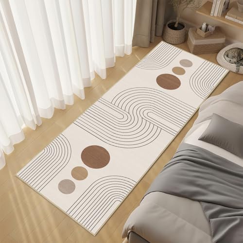 Boho Runner Rug 2x6,Beige Geometric Modern Washable Non-Slip Hallway Rug - color: Beige, size: 6' x 2' (Rectangular)