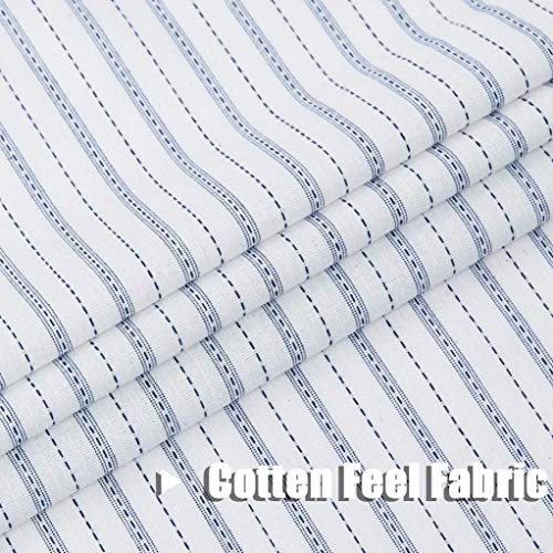 SXZJTEX Blue White Rustic Valance Striped Short Curtains Pinstripe 54Wx15L - color: Blue, size: 54"W x 15"L (Pack of 1)