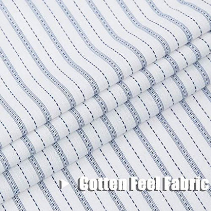 SXZJTEX Blue White Rustic Valance Striped Short Curtains Pinstripe 54Wx15L - color: Blue, size: 54"W x 15"L (Pack of 1)