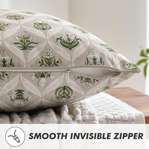 MIULEE Floral Throw Pillow Covers 20x20 Set of 2, Grey - color: Grey, size: 20" x 20" (Pack of 2)