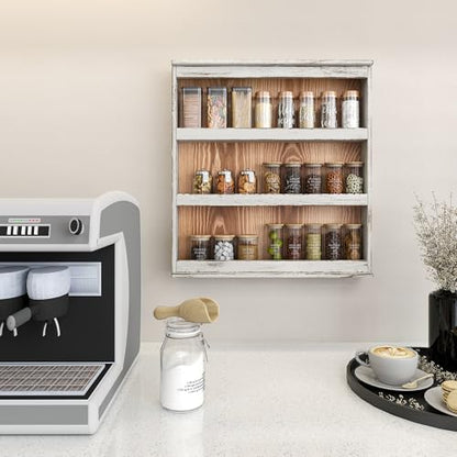 Nisorpa 3 Tier Spice Rack Wall Mount, 19.68 x 3.35 x 21.25 Inches - color: Pine