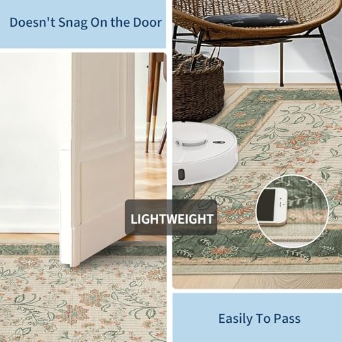 GarveeHome 8x10 Sage Green Washable Area Rug Living Room Bedroom Non Slip - color: Sage Green, size: 8' x 10' (Rectangular)