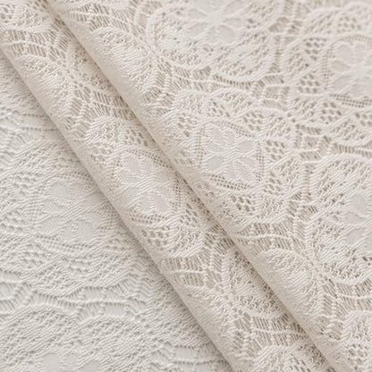 Sheer Boho Lace Curtains 72 Inches Long, Natural White, Set of 2 Panels - color: Natural White, size: 59"W x 72"L (Pack of 2)