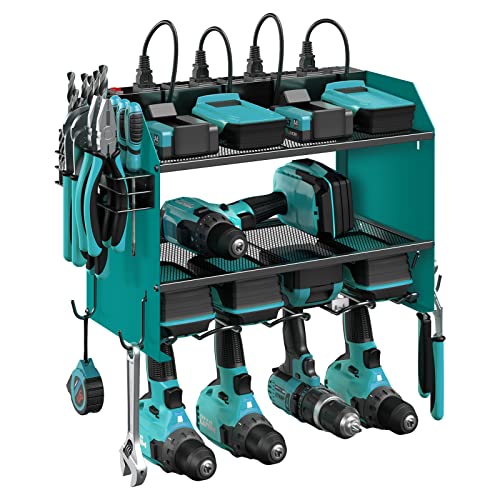 CCCEI Wall Mount Modular Tool Charging Organizer, NavyBlue, 1 Pack, 3 Tier. - color: Navy Blue