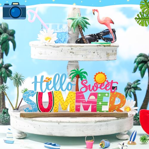 MiniInflat Hello Sweet Summer Metal Table Sign, Summer Decoration for Home - style: Hello Sweet Summer