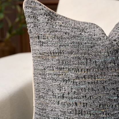 Yangest Chenille Pillow Cover 12 x 20 Inches, Thick Textured Rectangle Throw Pillow Cover Farmhouse Modern Soft Accent Couch Neutral Pillow Cover for Living Room Bedroom, Gray - color: Grey, size: 20" x 12" (Pack of 1)