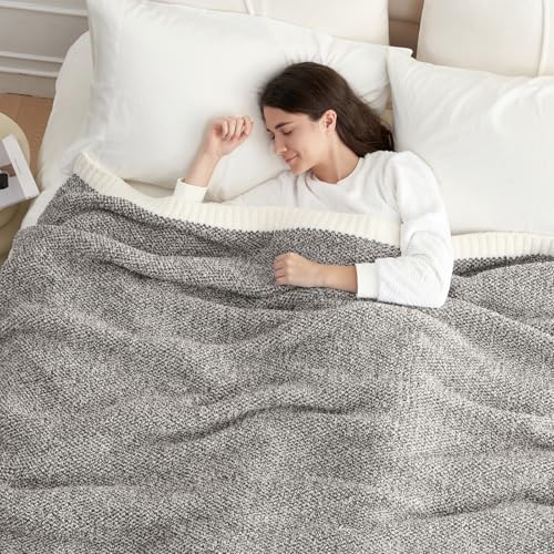 Snuggle Sac Grey Throw, Super Soft Warm Oversized Fuzzy Plush Blanket, Dark Grey, 50x70 inches - color: Heather Dark Grey, size: Throw-XL (50"x70")