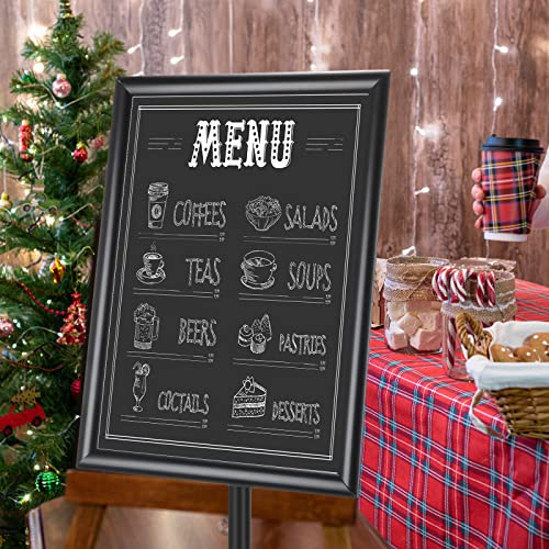 LElFlIDE 8 Pack Black 11.7 x 16.5" A4 Adjustable Pedestal Sign Holder - color: Black, size: 11.7 x 16.5''