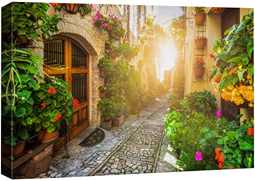 wall26 Canvas Print Wall Art Floral Botanical Garden Italian Cityscape Nature Wilderness Photography Realism Rustic Scenic Landscape Earth Panorama for Living Room, Bedroom, Office - 12"x18" - color: A05-2205-irs27, size: 18"L x 12"W