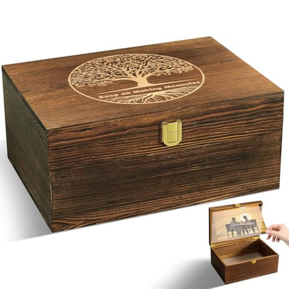 Wooden Keepsake Box Large Tree of Life - Decorative Memory Boxes