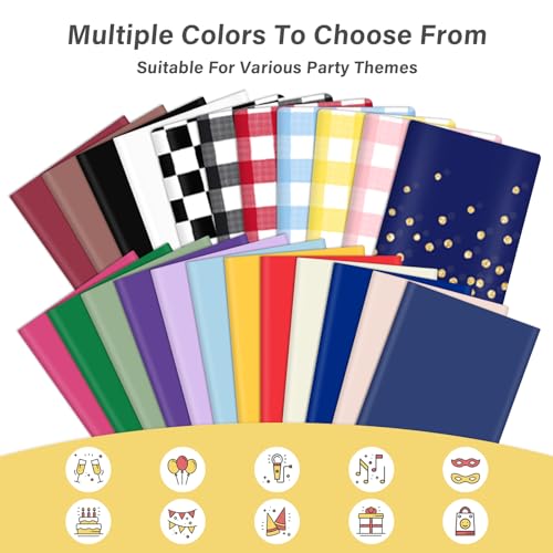 Mulbozy 2 Pcs Black Round Plastic Tablecloth Disposable,84 inch - color: Black, size: 84" Round