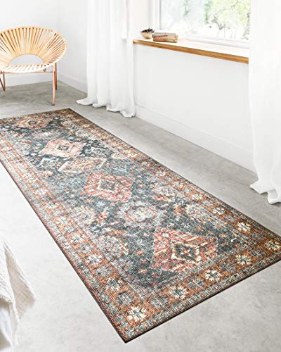 Loloi Skye Sea/Rust 2'-3" x 3'-9" Accent Rug - color: Sea / Rust, size: 2'3" x 3'9" (Rectangular)