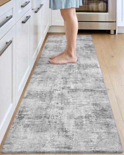 DEXI Kitchen Floor Mats Cushioned Anti Fatigue Runner, 23x86 Dark Grey - color: Dark Grey, size: 86"L x 23"W x 0.4"Th