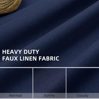 ChrisDowa Navy Blue Blackout Curtains 45 Inches Long 2 Panels for Bedroom - color: Navy Blue, size: 52"W x 45"L (Pack of 2)