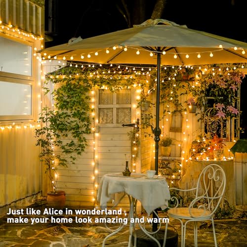 JMEXSUSS 100 LED Globe String Lights Indoor Bedroom, 33ft Fairy Lights - color: Warm White, size: 100 LED Plug